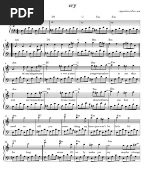 cry cigarettes after sex piano chords Tutorial: by CAS Heavenly Cigarettes After Sex
