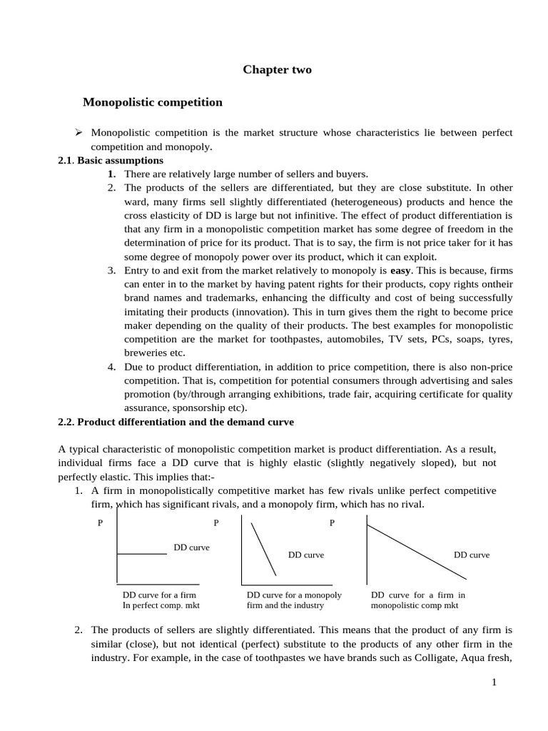 Understanding Monopolistic Competition | PDF | Monopoly | Demand