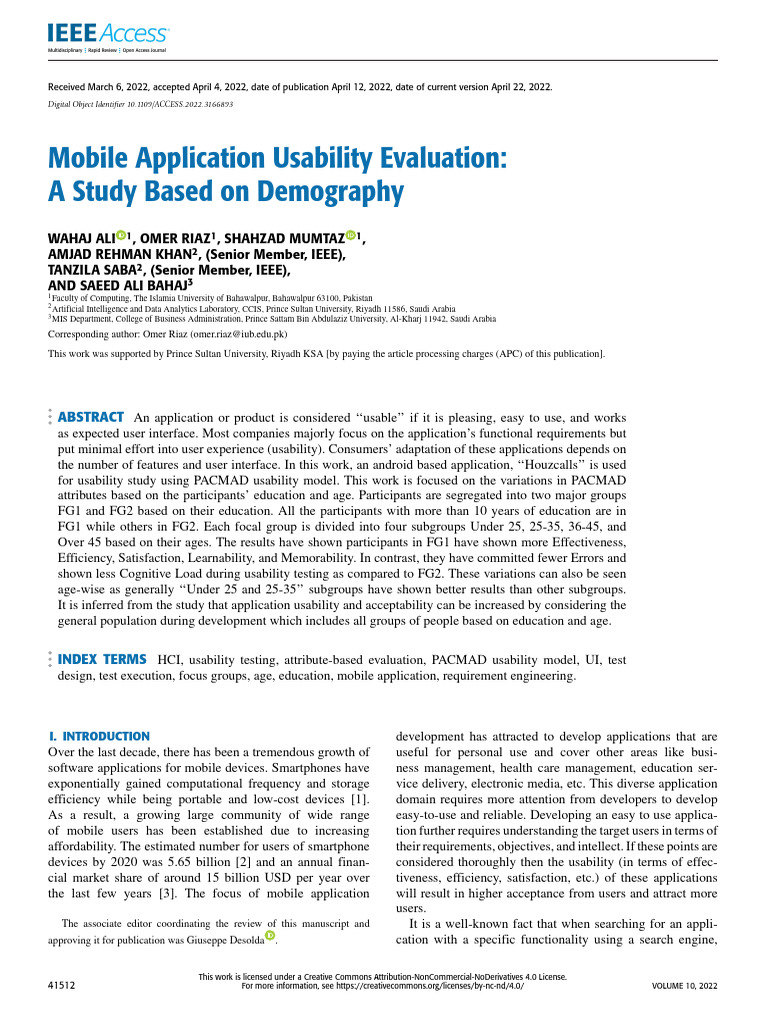 Mobile Application Usability Evaluation A Study Based On Demography ...