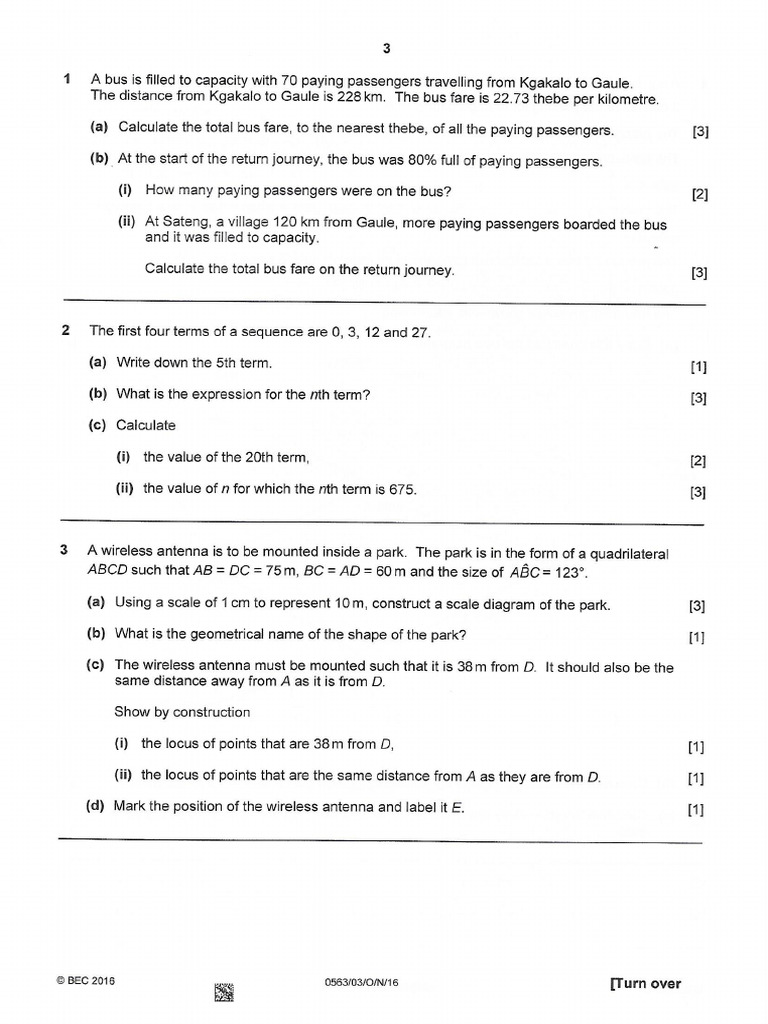2016 Paper 3 | PDF