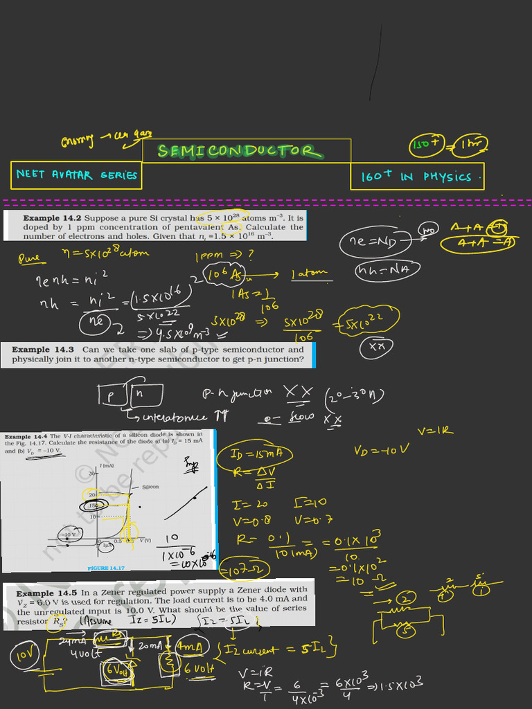 SEMICONDUCTOR ?all NCERT NEET JEE QUESTIONS ?NEET AVATAR SERIES | PDF