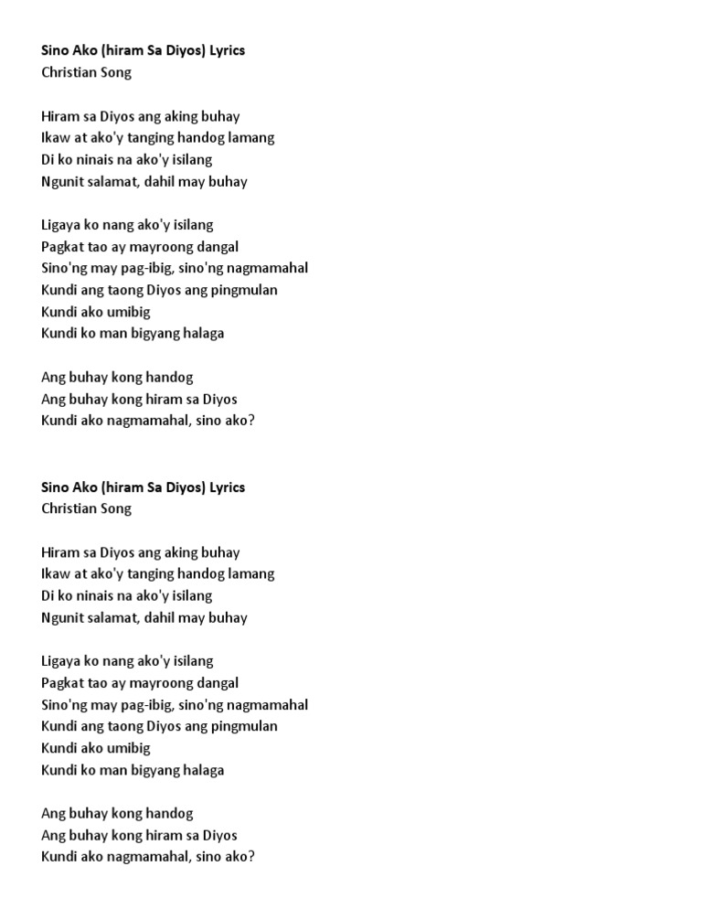 Sino Ako | PDF