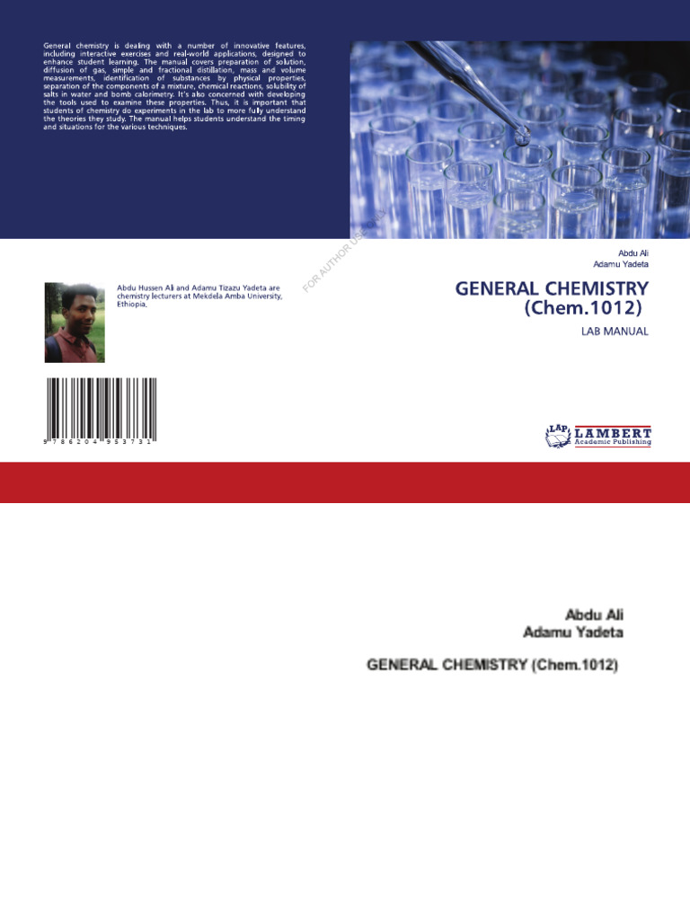 General Chemistry Lab Manual Guide | PDF | Weighing Scale | Mole (Unit)