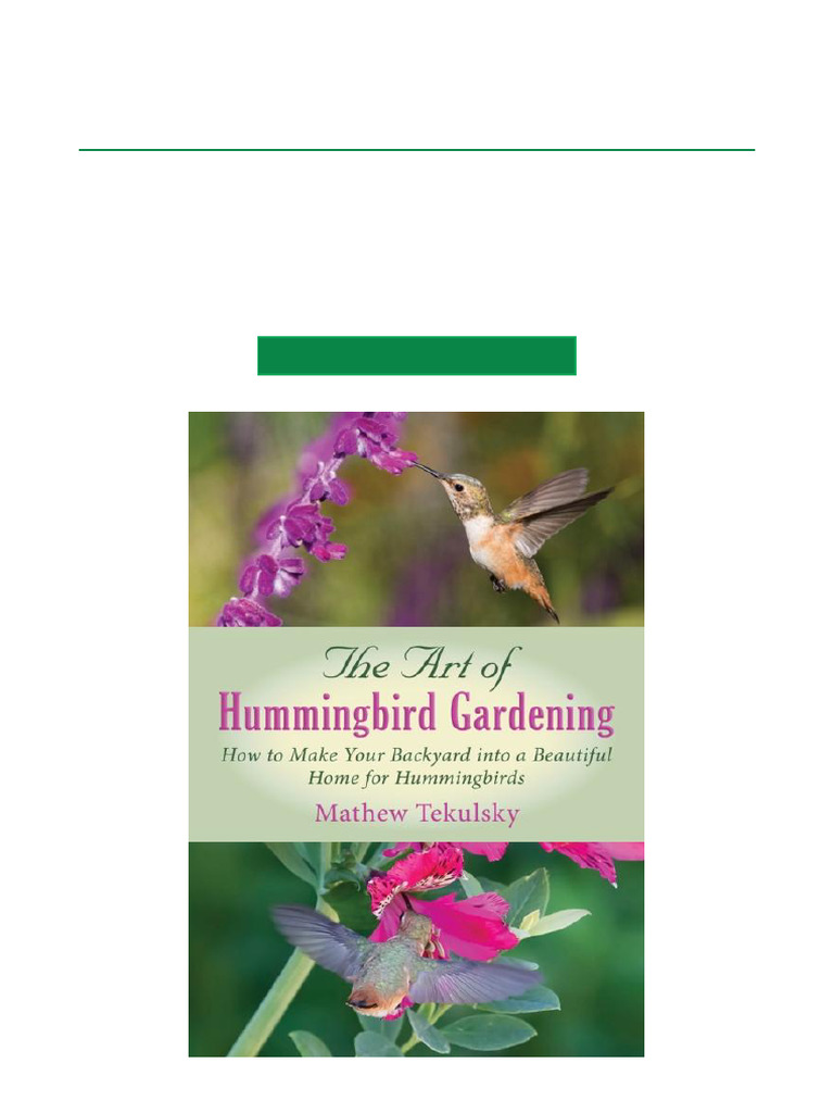 Hummingbird Gardening Guide Download | PDF