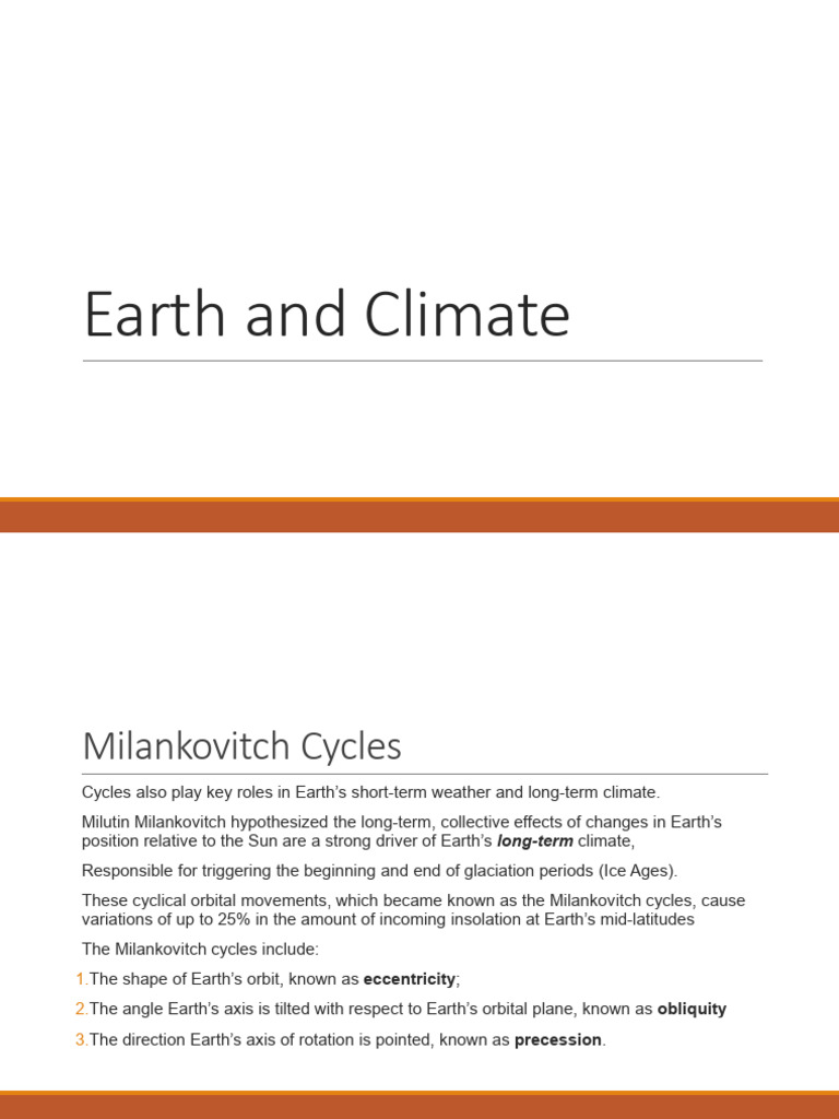 Milankovitch Cycles and Earth's Climate | PDF | Ice Age | Earth