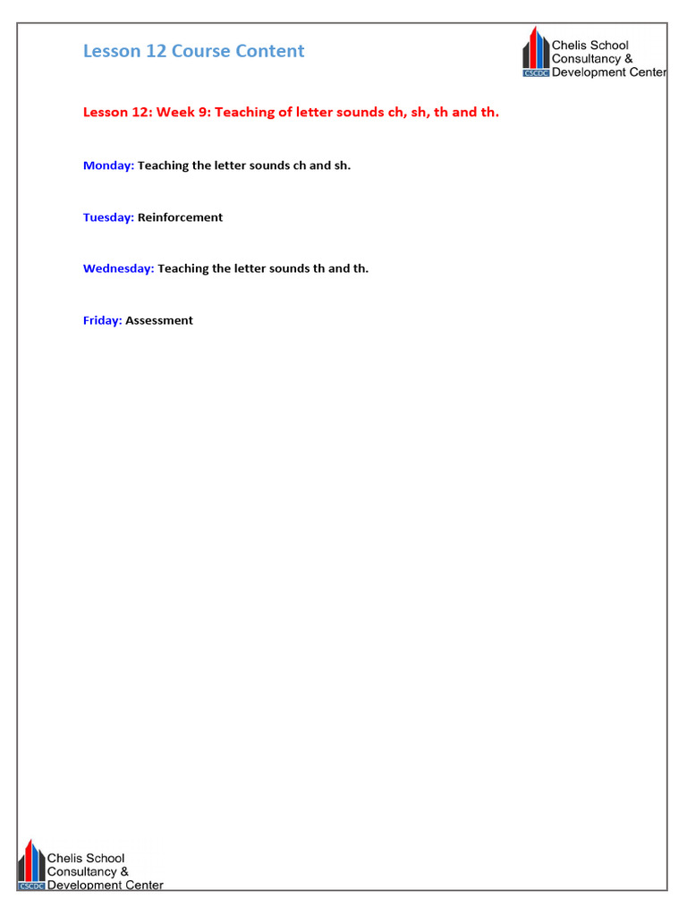 Lesson 12 Course Content | PDF