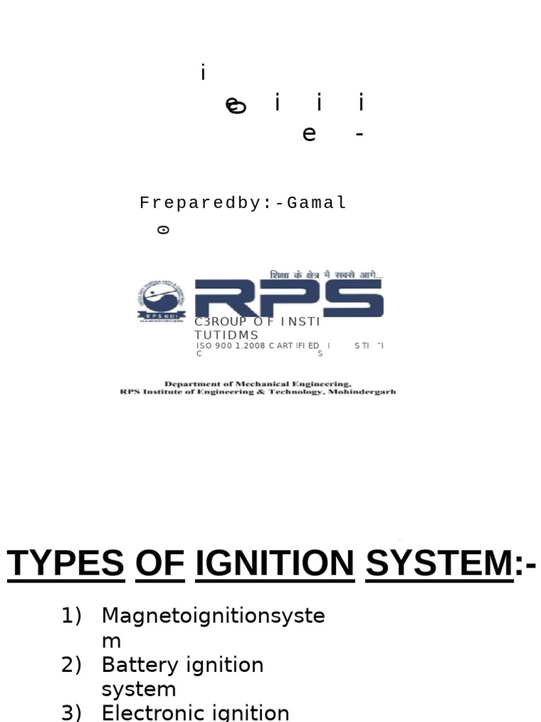 Overview of Ignition Systems | PDF | Ignition System | Distributor