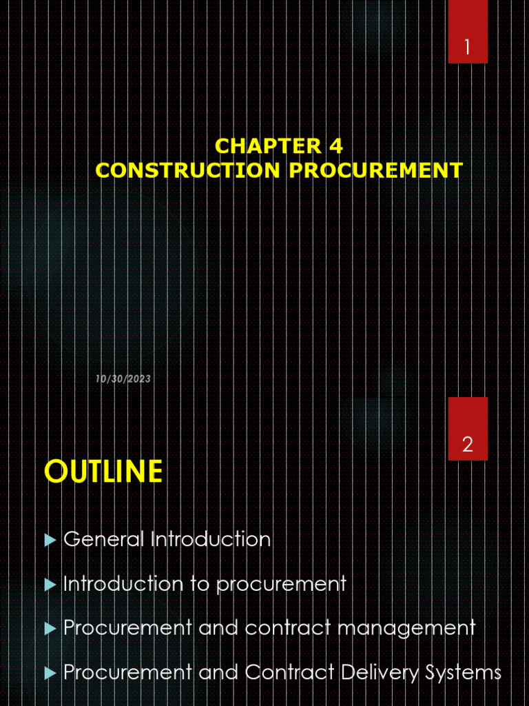 Construction Procurement Overview | PDF | Procurement | Consultant