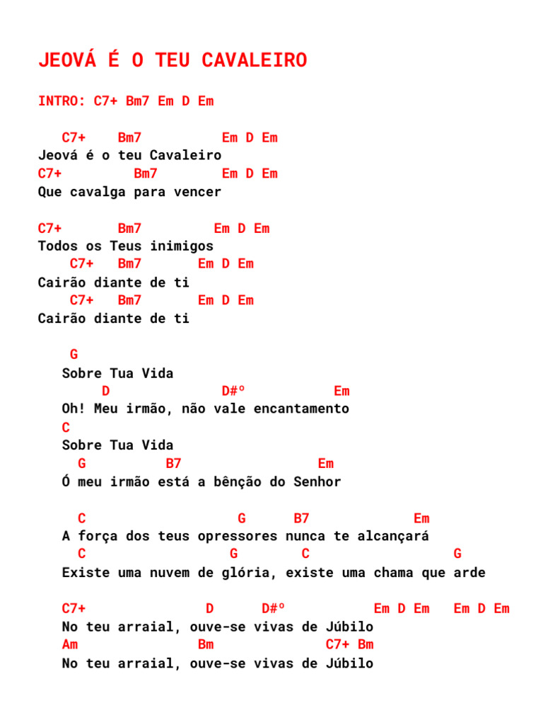 Jeová é o Teu Cavaleiro | PDF