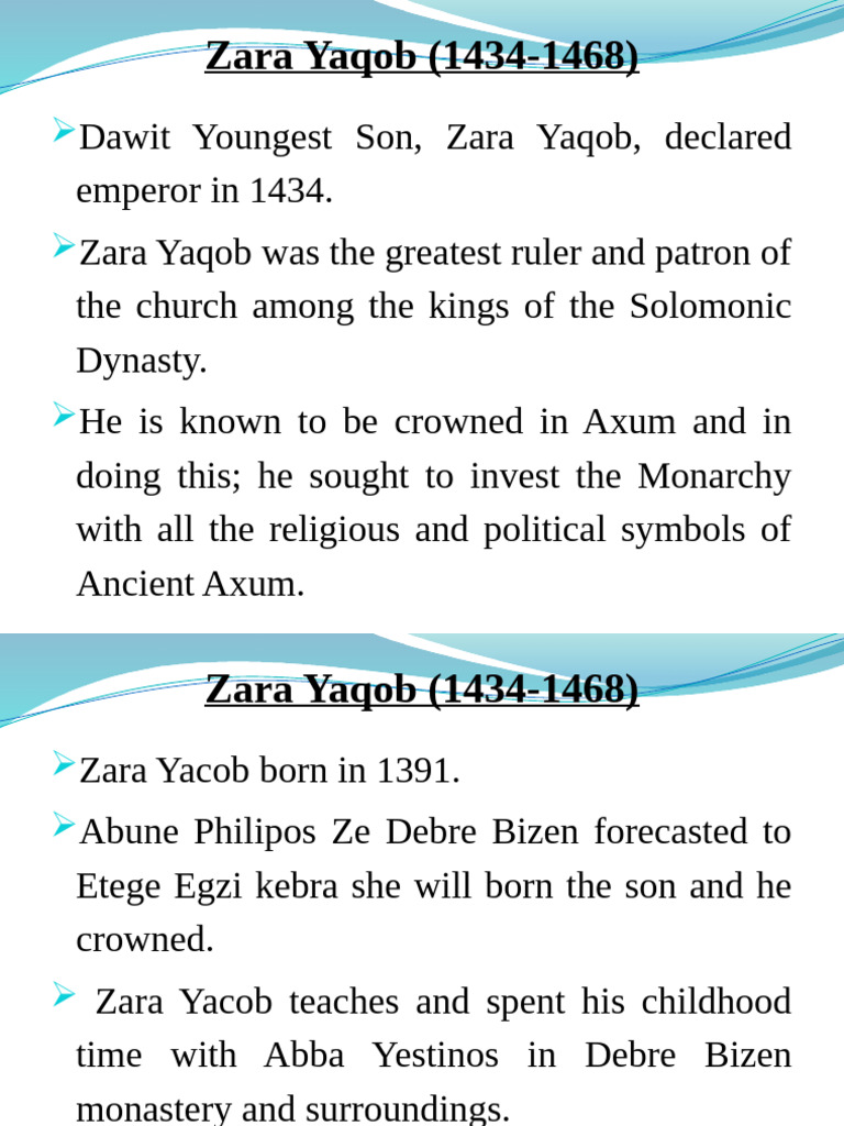 Emperor Zara Yaqob's Reforms and Legacy | PDF