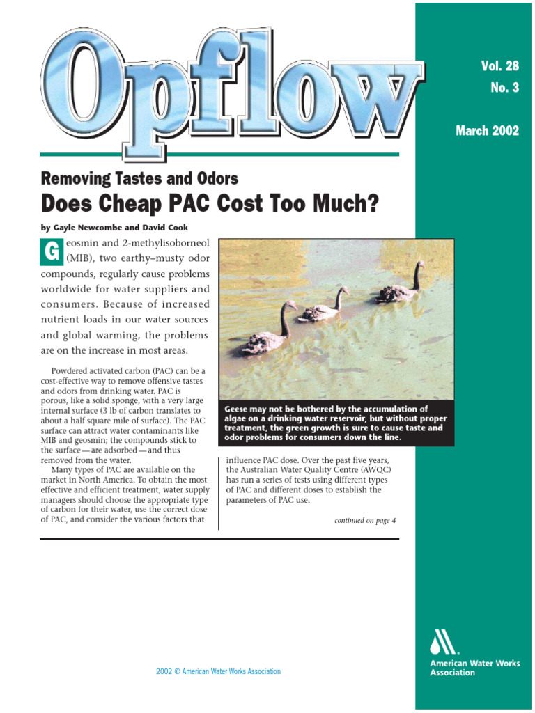 Does Cheap PAC Cost Too Much?: Removing Tastes and Odors | PDF | Water ...