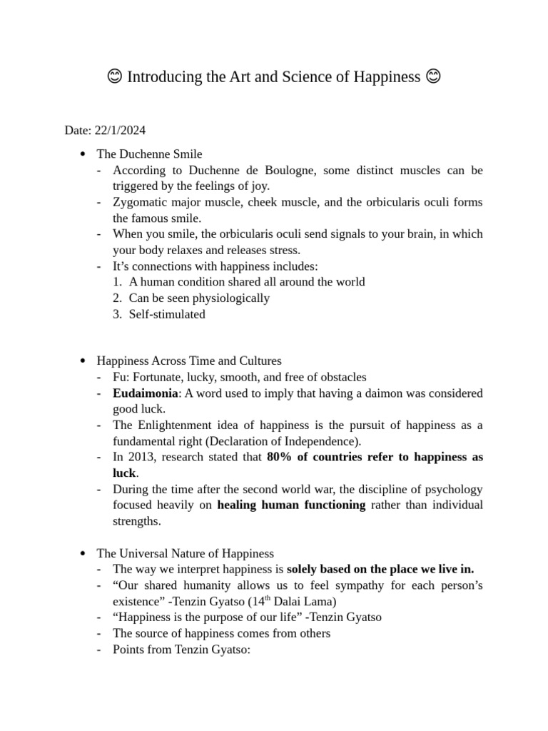 The Science and Art of Happiness | PDF | Happiness | Applied Philosophy