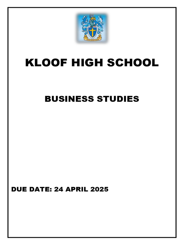 Grade 12 Business Studies Term 2 Task Pdf Business