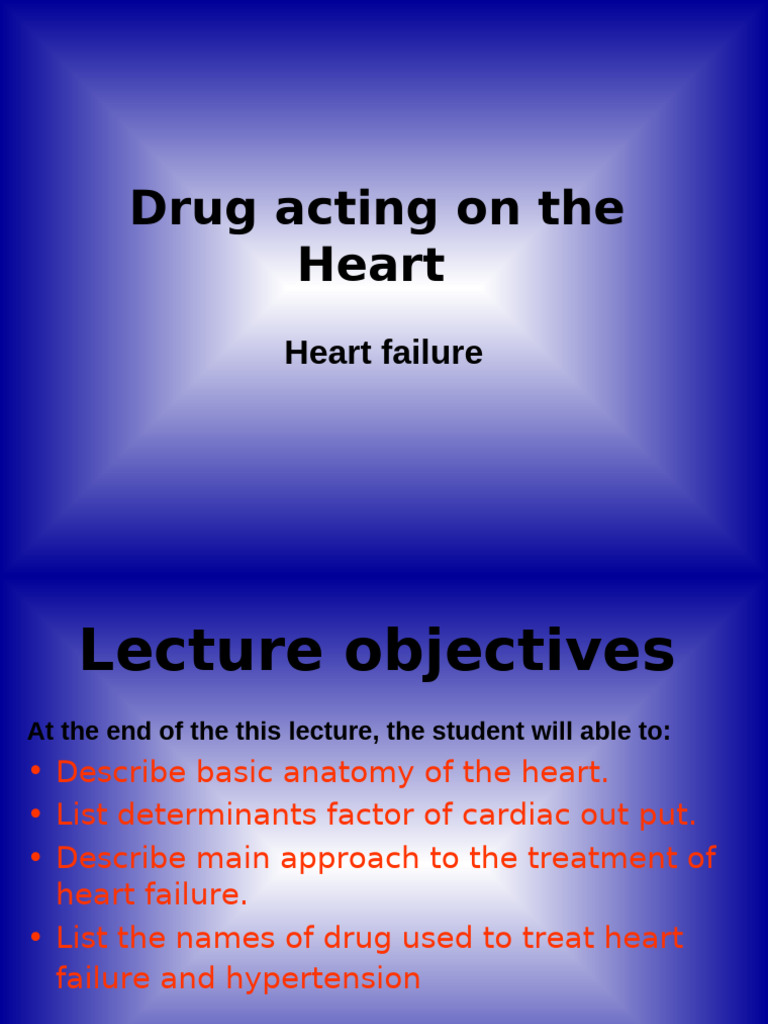 Heart Failure Drugs and Treatment Overview | PDF | Heart | Heart Failure