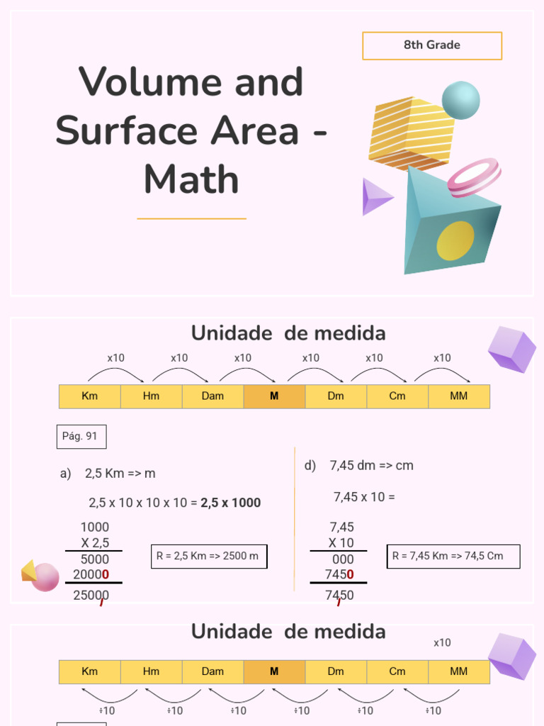 Surface Area and Volume for 8th Grade | PDF | Planets | Mercury (Planet)