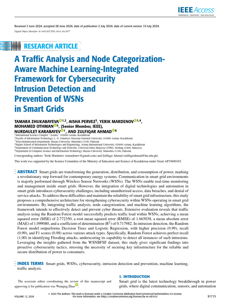 Cybersecurity Framework for Smart Grids | PDF | Smart Grid | Wireless ...