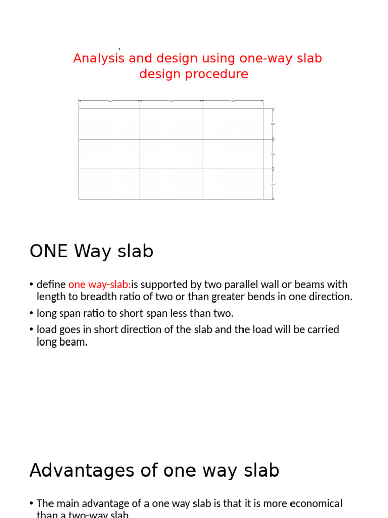 One-Way Slab Design and Analysis | PDF