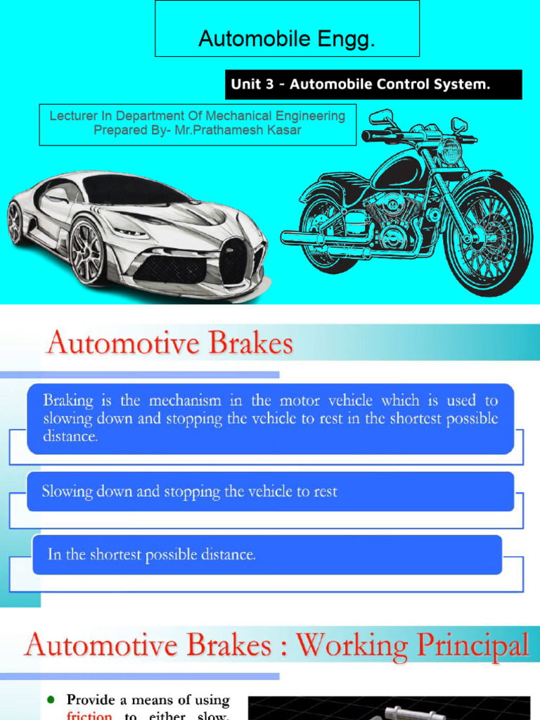 Automobile Control Systems Overview | PDF