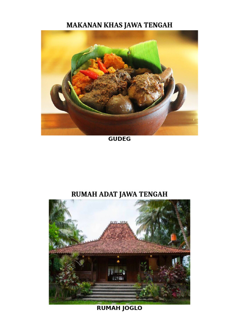 Makanan Khas Jawa Tengah | PDF