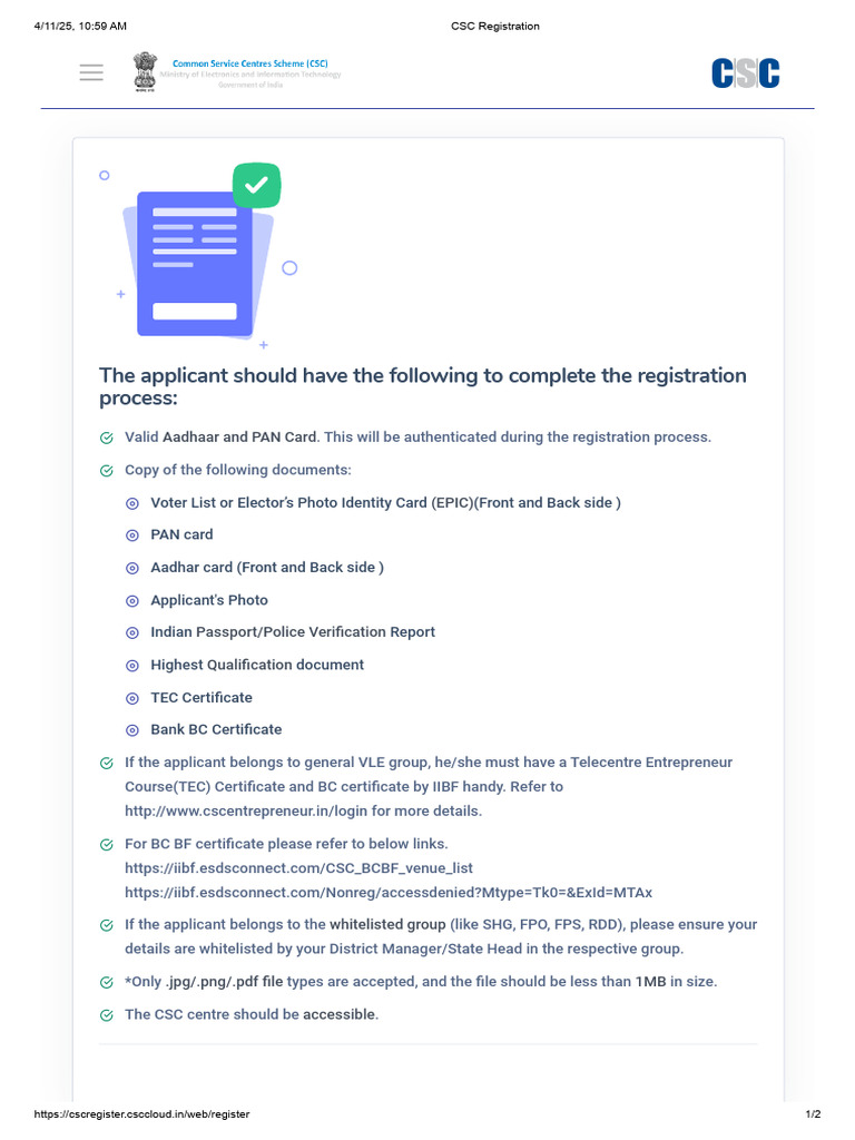 CSC Registration Document Requirements | PDF | Authentication | Access ...