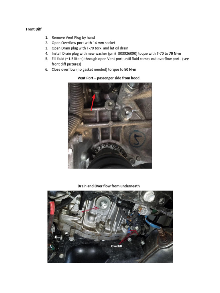 Differential Oil Change Guide | PDF