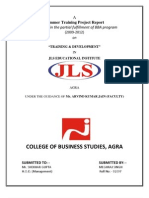 College of Business Studies, Agra: Submitted in The Partial Fulfillment of BBA Program