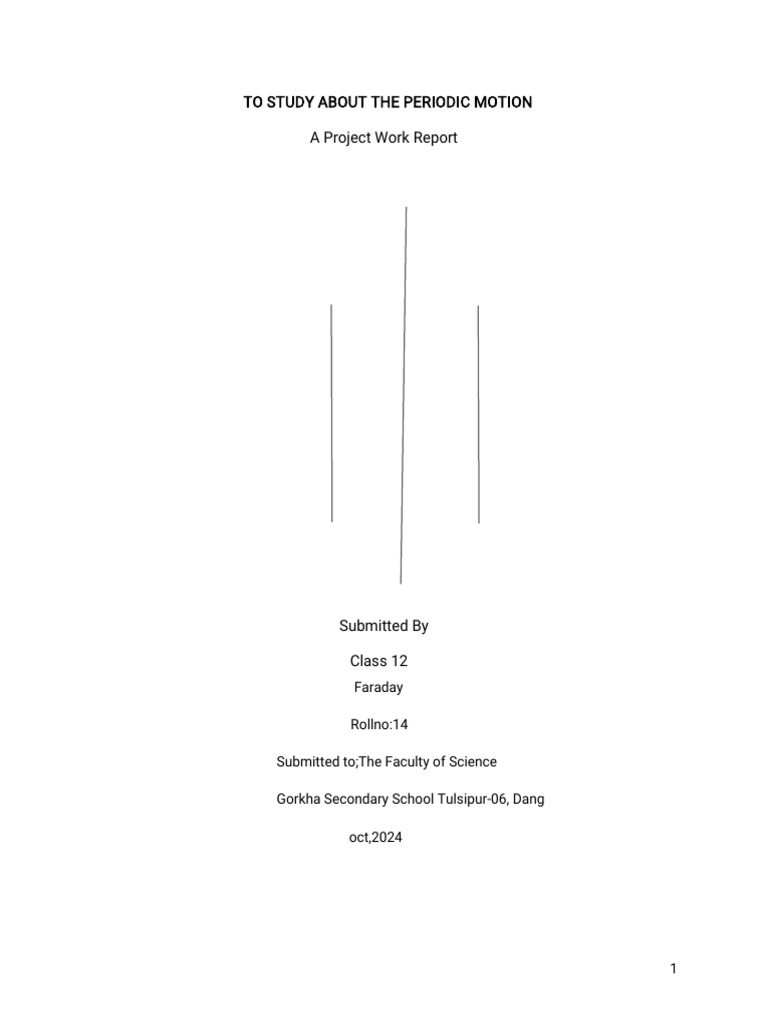 Periodic Motion Project Report | PDF | Oscillation | Pendulum