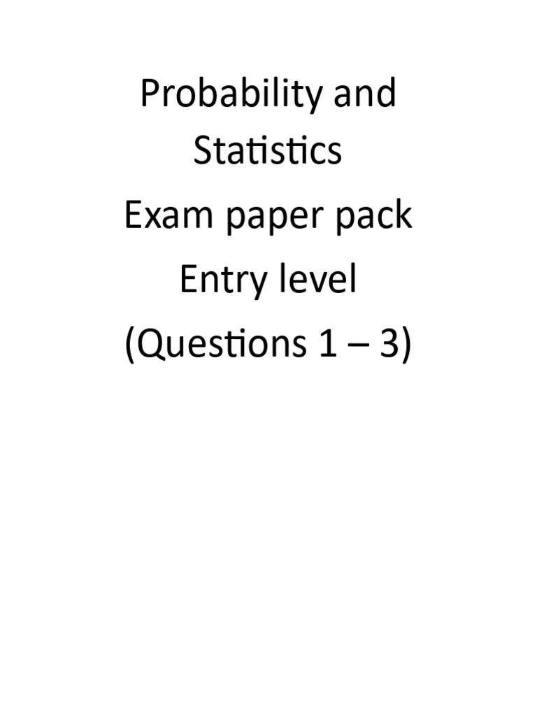 Probability and Statistics ENTRY | PDF | Quartile | Statistical Analysis