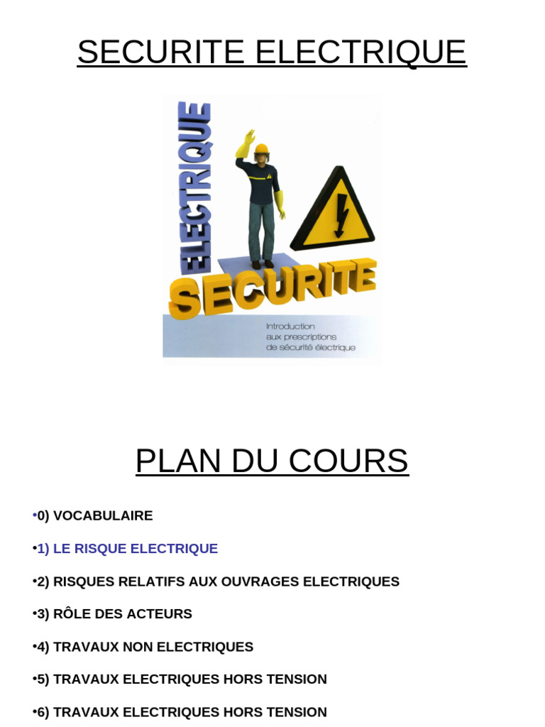 Sensibilisation aux Risques Électriques | PDF | Électricité | Risque