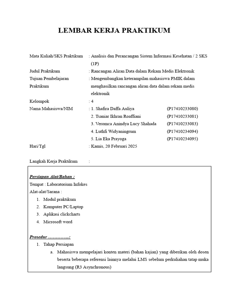 TM4&5 Apsik Lembar Kerja Praktikum Kelompok 4 | PDF