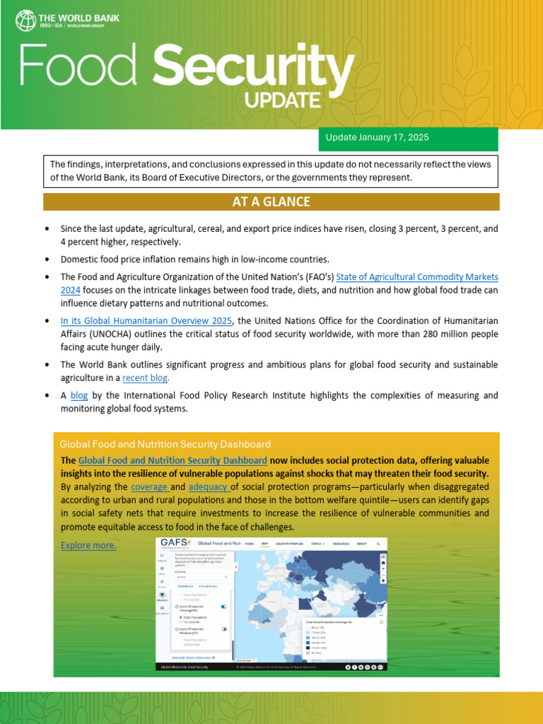 Food Security Update 112 January 17 2025 | PDF | Food Security ...