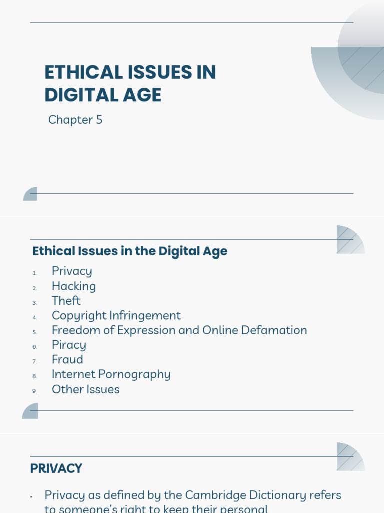 Ethical Issues in the Digital Age | PDF | Security Hacker | White Hat ...