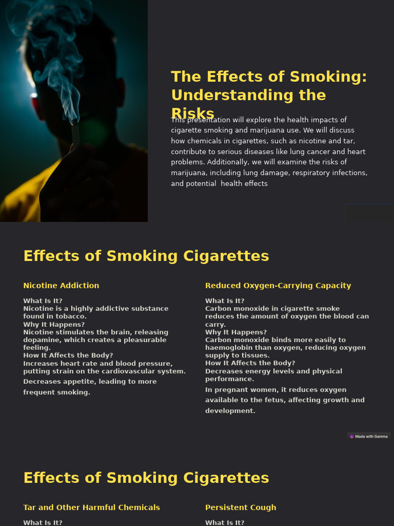 Health Risks of Smoking Cigarettes & Marijuana | PDF | Chronic ...