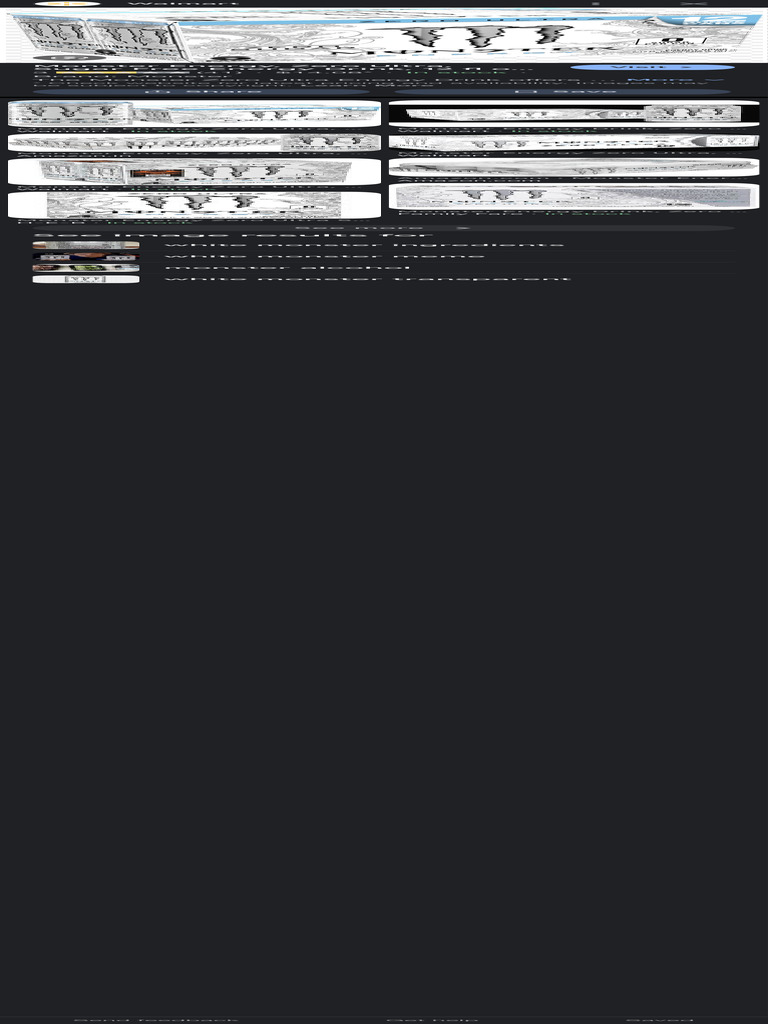 White Monster Energy Drink Overview | PDF