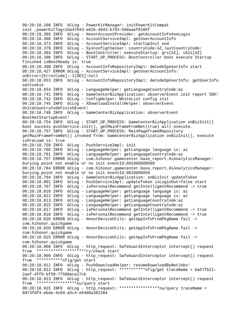 GameCenter Startup Log Analysis | PDF | Communications Protocols ...