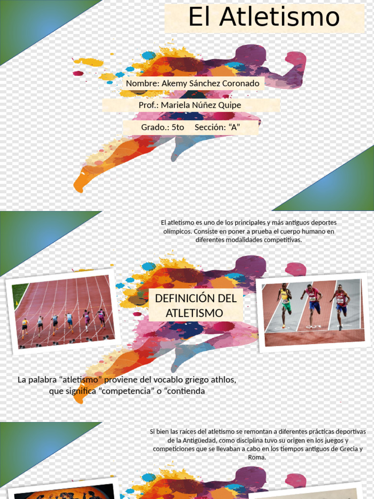 Historia y disciplinas del atletismo | PDF | Deporte del atletismo ...