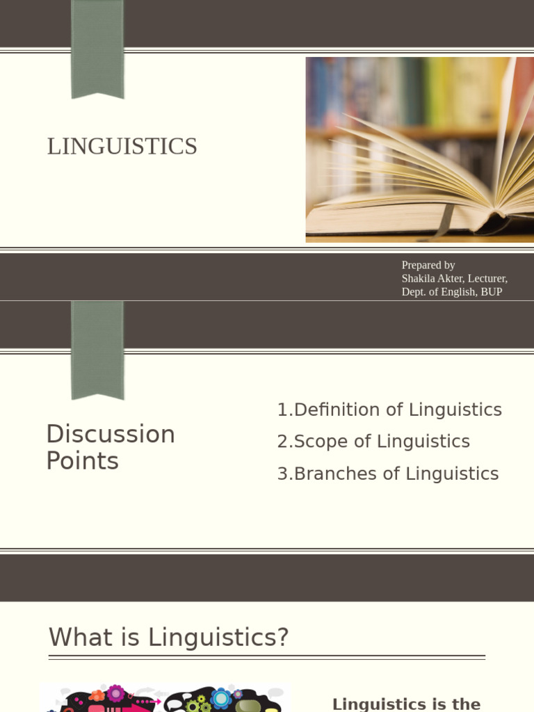Scope and Branches of Linguistics | PDF | Linguistics | Human Communication