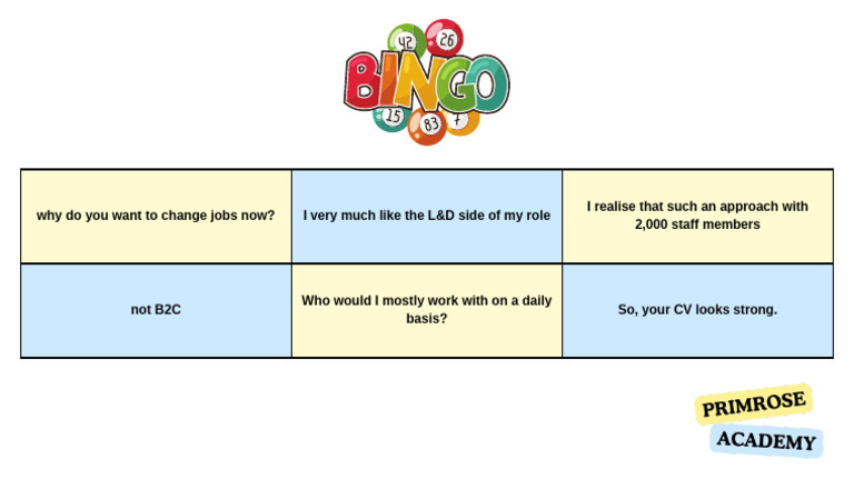 Bingo Selection in Job Change Context | PDF