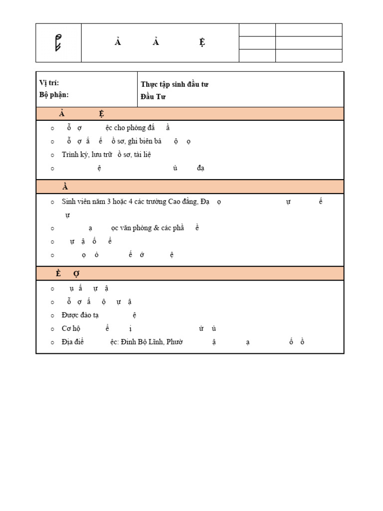 JD - TTS ĐẦU TƯ | PDF