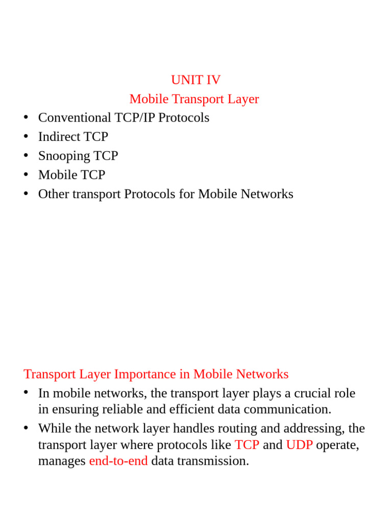 UNIT-4 cns | PDF | Transmission Control Protocol | Network Congestion
