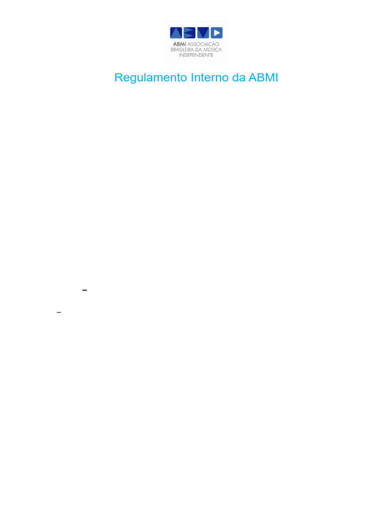 Regulamento Interno da ABMI: Diretrizes e Membros | PDF