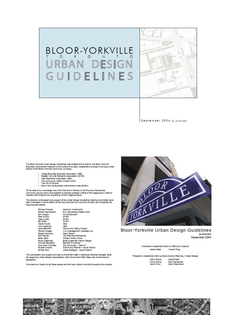 Bloor-Yorkville Urban Design Guidelines | PDF | Urban Design | Street