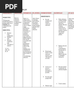 Nursing Care Plan: Assessment Diagnosis Inference Planning Intervention Rationale Evaluation