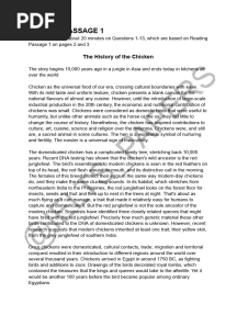 The history of Chicken