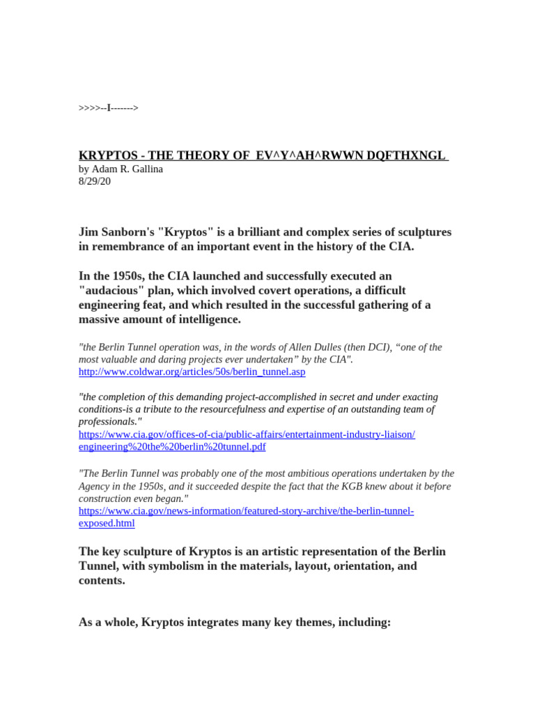 Kryptos TOE | PDF | Egyptian Mythology | Isis