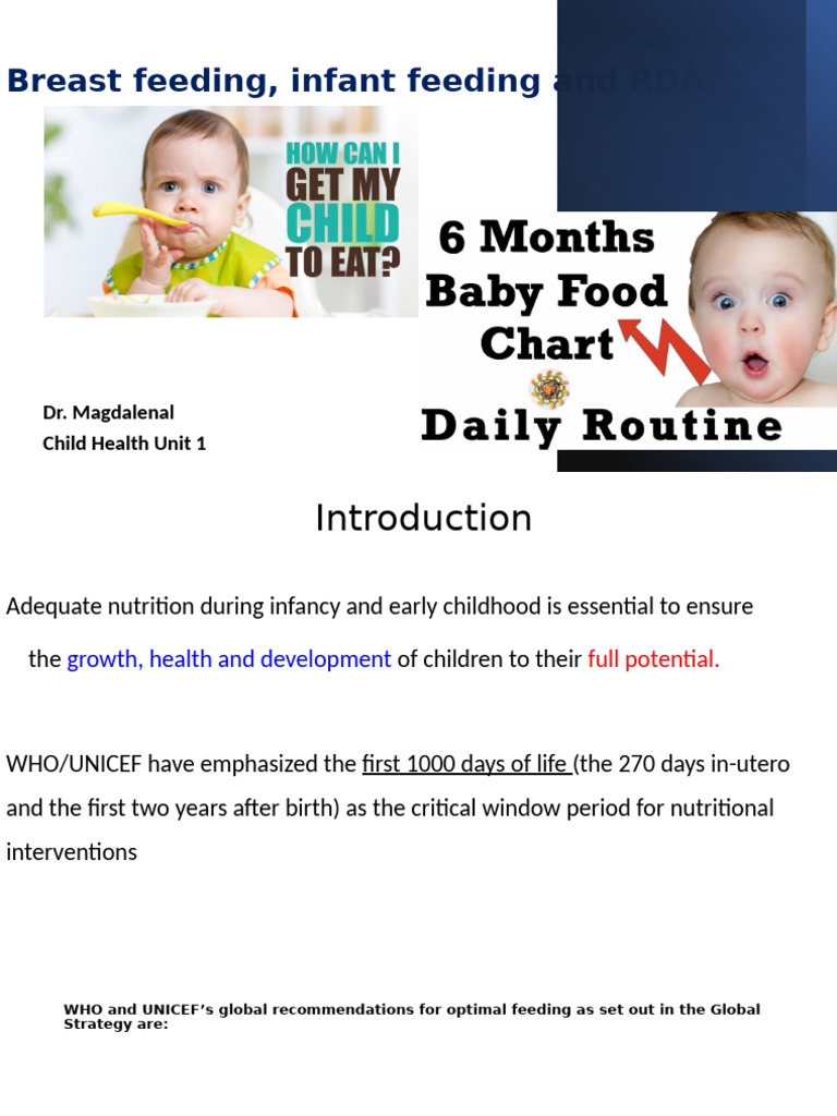 Breastfeeding and Infant Nutrition Guidelines | PDF | Breastfeeding ...