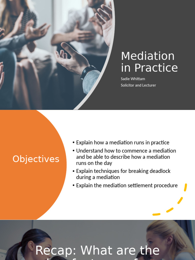 Mediation Process and Techniques Guide | PDF | Mediation