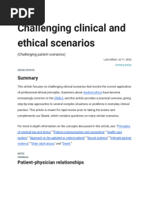 AMBOSS ETHICS SCENARIO