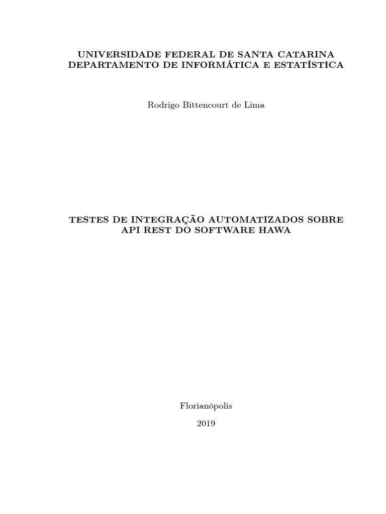 Testes Automatizados da API Hawa | PDF | Testes de software ...