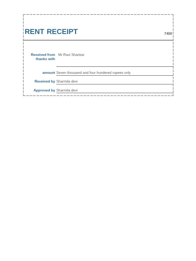 Rent Receipt | PDF